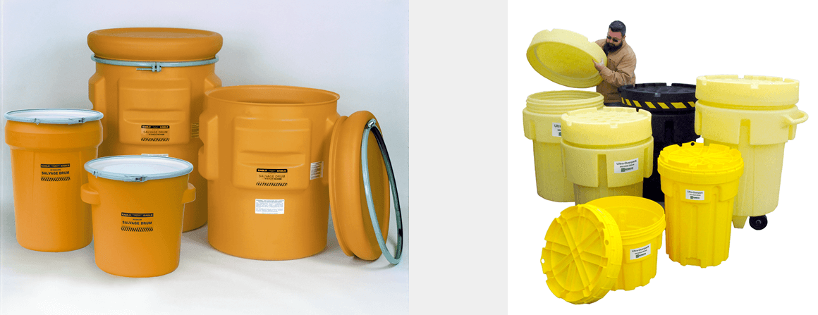 Steel Salvage Drum - 85-Gallon - Quick Lever Closure - Transport Hazardous  Materials